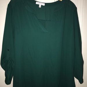 XL green blouse
